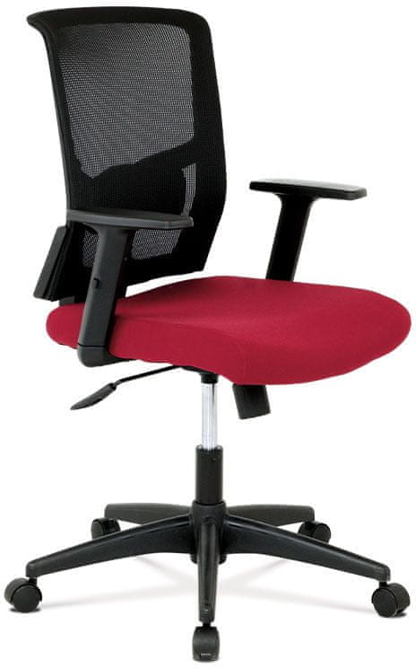 Autronic Kancelárska stolička, látka vínová + čierna, hojdacia mechanizmus KA-B1012 BOR